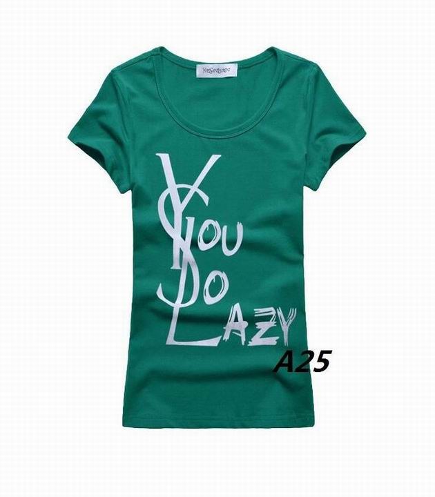 YSL short round collar T woman S-XL-241